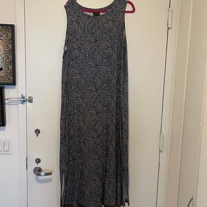 J. Jill Blue, Brown, Cream Paisley maxi dress